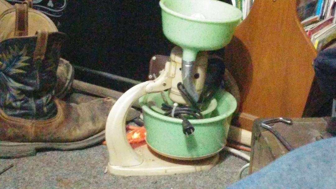 I got my wife a new mixer in this photo. She don't want it. Anyone interested? Lefty