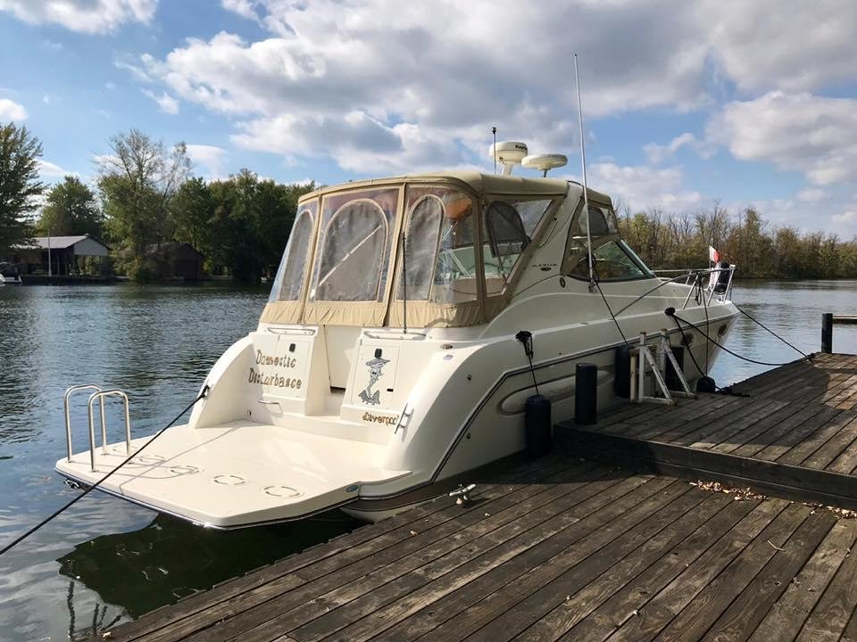 Unfortunately, Domestic Disturbance is ready for dry dock for the winter. Nice warm indoor storage at Winter Harbor Marina