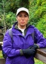 Bug stalking wild salmon on hike