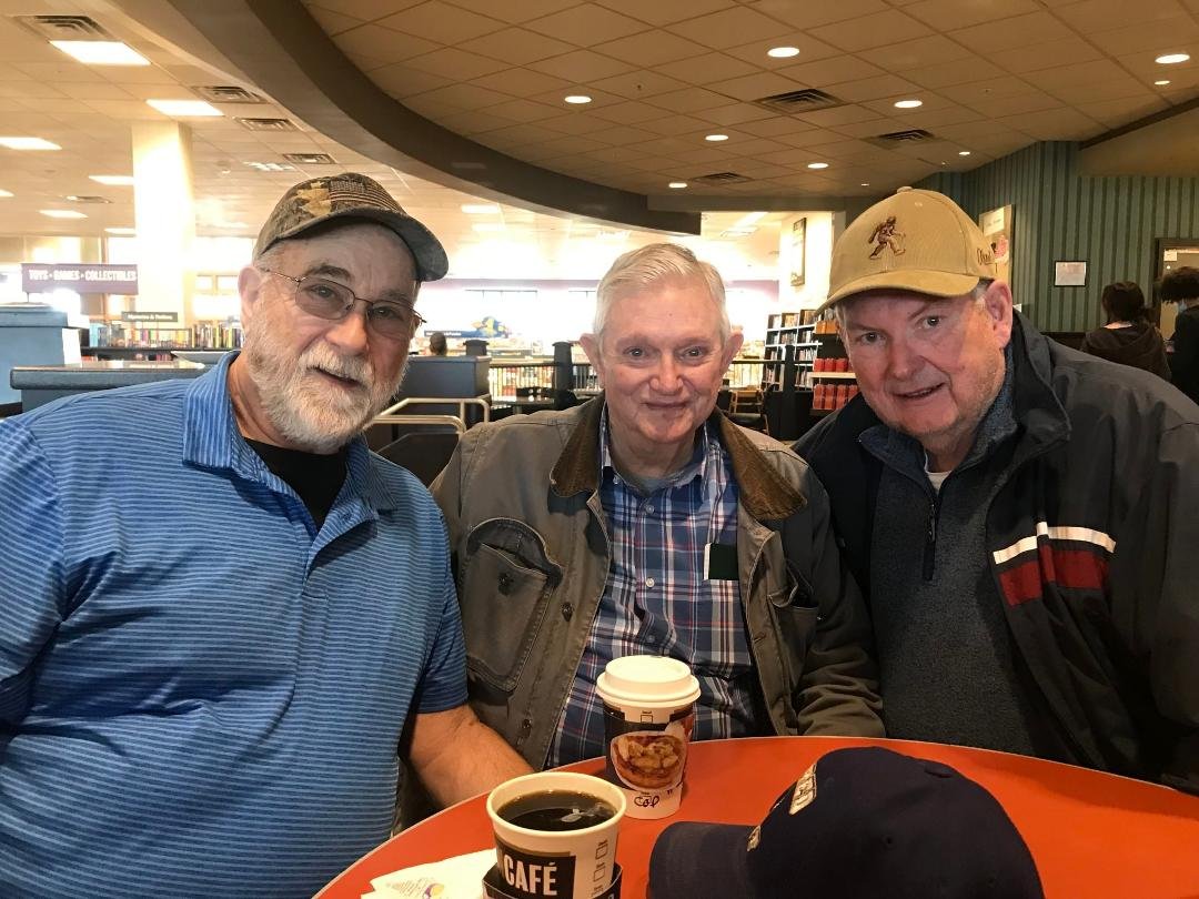 Here is what three former OSI lie detector operators look like in retirement and behaving proper by having coffee at Barnes and Noble, Southland Mall, Aurora, CO, on January 3, 2022.  It is not possible to verify which one 