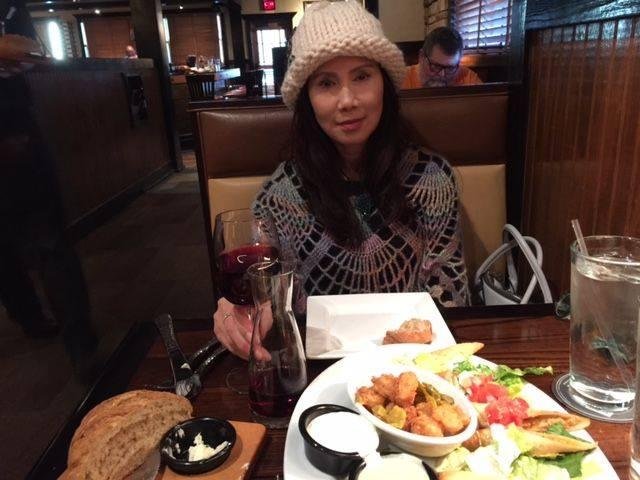 I decided to add a photo of Won So Hui, a.k.a. Zoey Shutter, who also sampled the food at Longhorn's Steak House. A rare occurrence for us to eat out.
