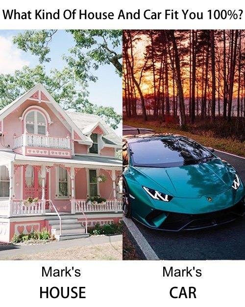 Not sure on the house or car lol