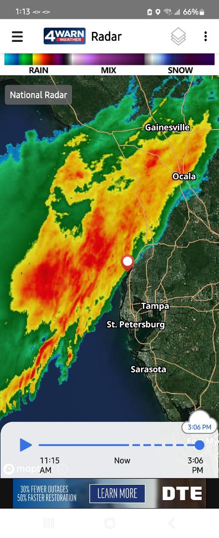 Looks like we might get a little rain.