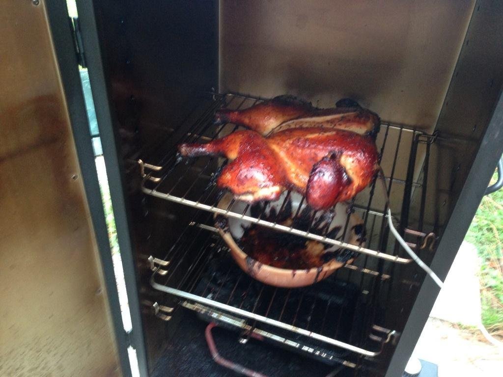 Jerk chicken in the smoker...