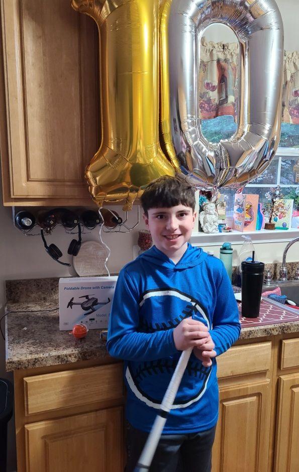 Happy 10th birthday to my youngest grandson Steven Terrell. MawMaw loves you and hopes you have a super happy birthday. I'll see you at dinner.
