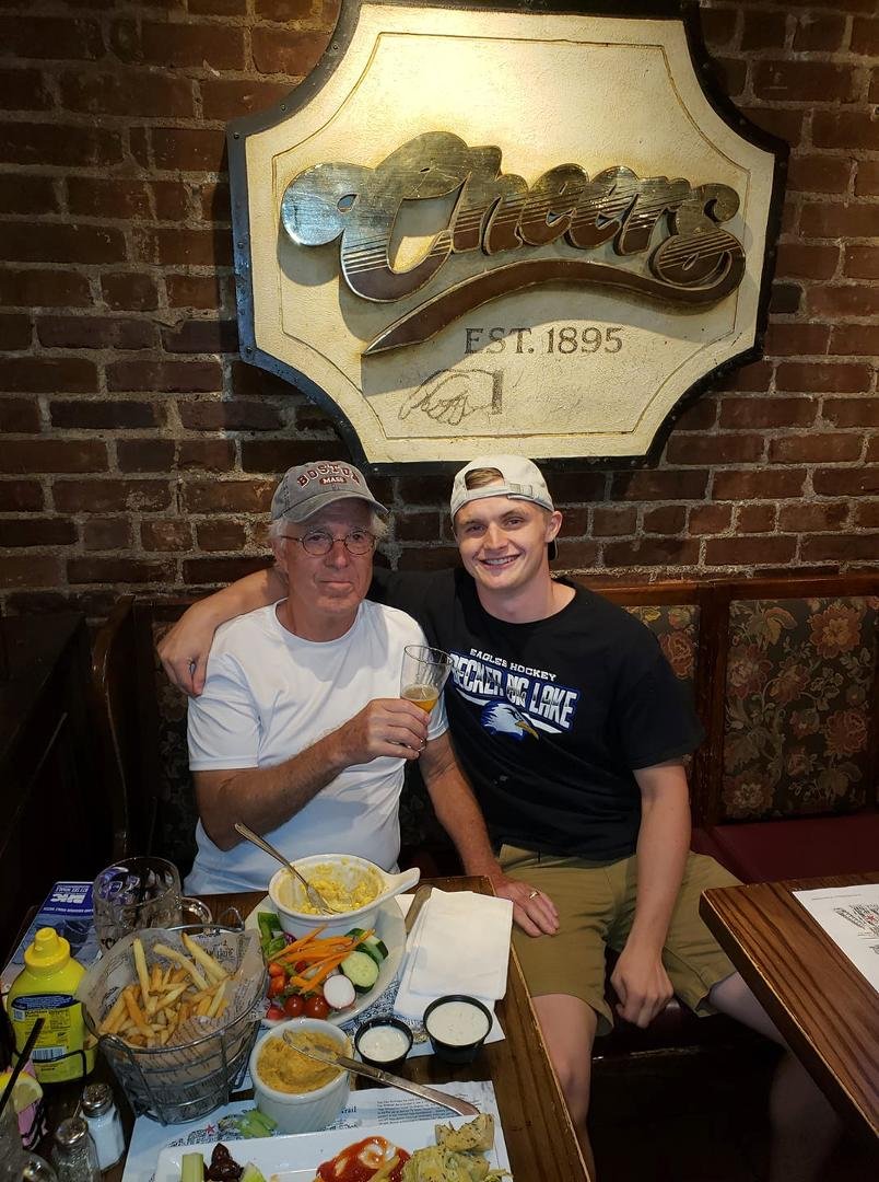 Grad party for my grandson at CHREES.
FUN dinner, but where is Norm?