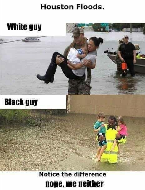 When the demonstrations and rally's can't be held because Mother Nature has other plans...the chips are down and it's down to saving lives, we're all brothers and sisters under that top layer of skin.