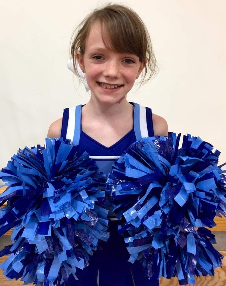 My 12 year old granddaughter Ruby just became a cheerleader for the JV at Trinity Valley School.