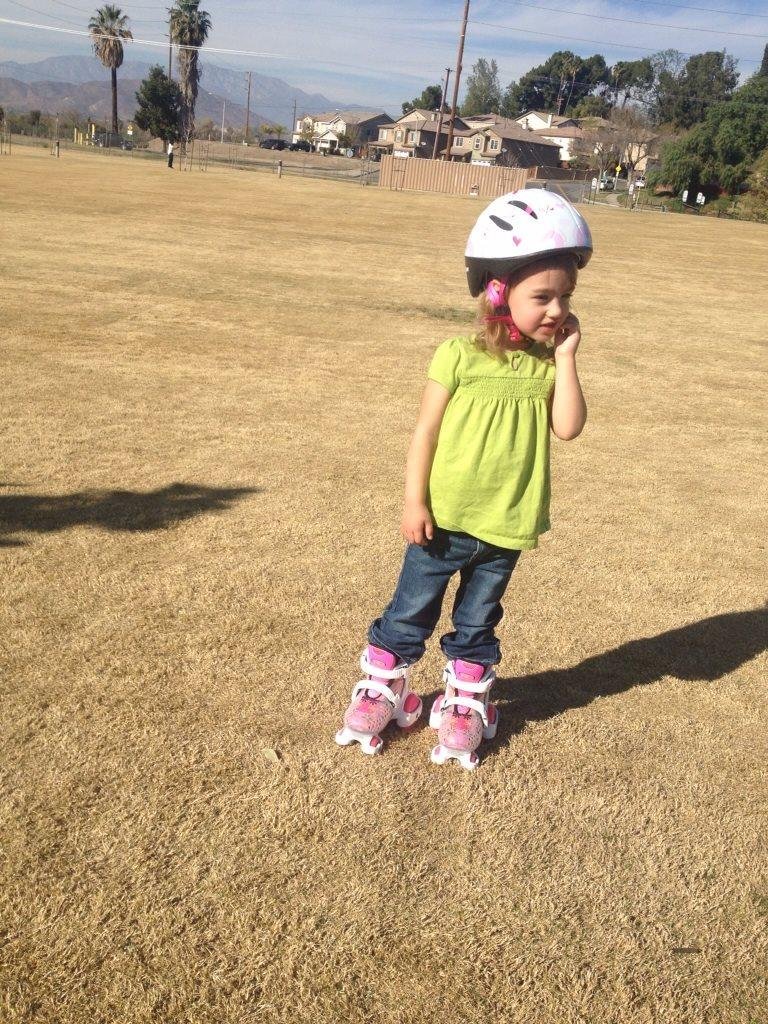 Future Roller Derby star!