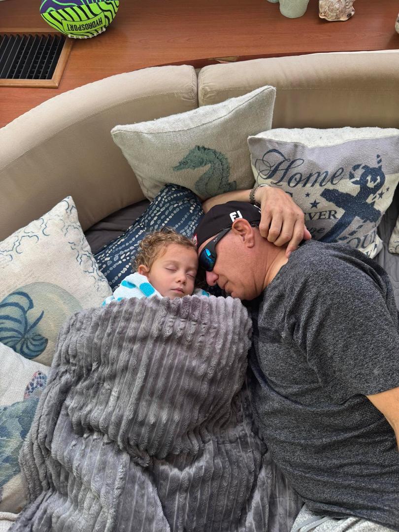 Spending time with the grandkids is tiring. Recharging your energy is just as precious. Ask my Chandler as we do it on our yacht excursion!!!