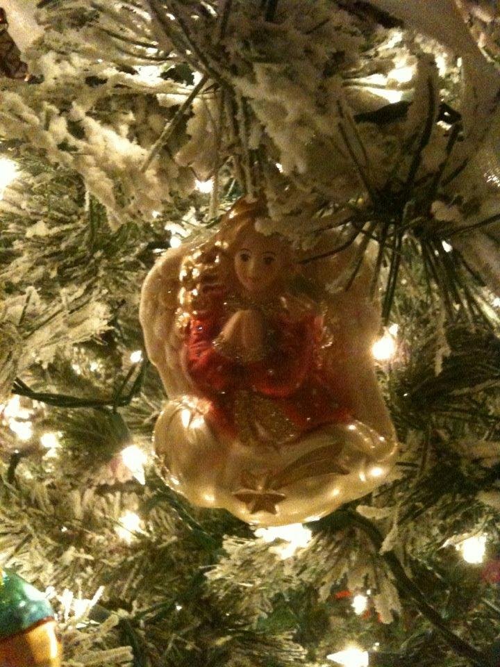 Okay, Sister, here are photos of our two Christmas trees. The living room tree has European glass ornaments