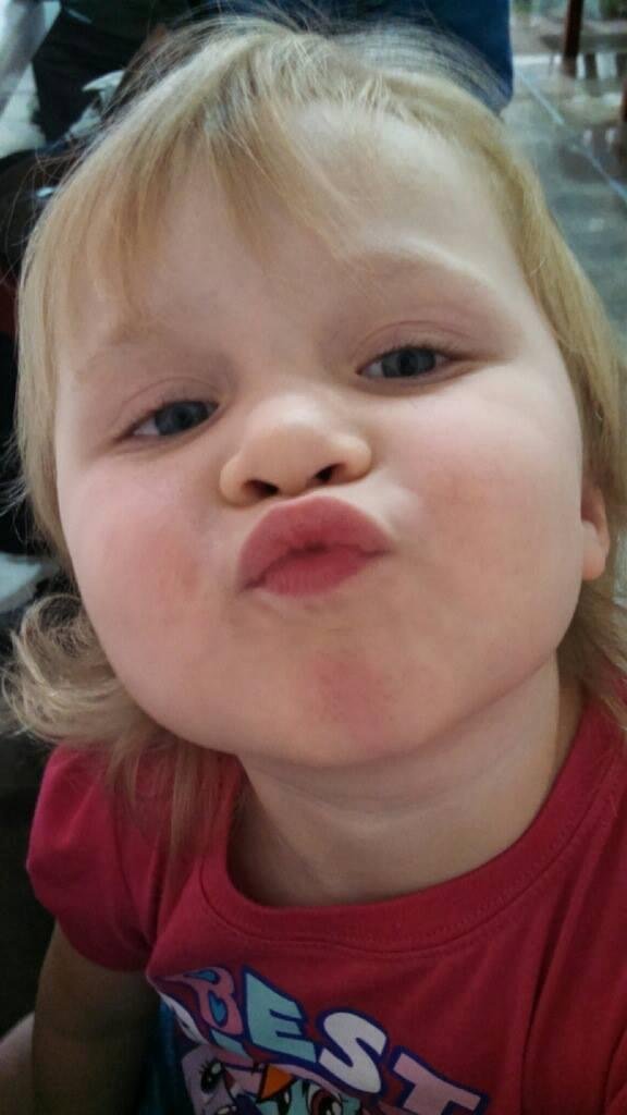 Perfect ending to another nite on the road!! A goodnight kiss from Miss Sophia, my youngest grand baby! Be still my heart...life is good! Love you Always and Forever!!