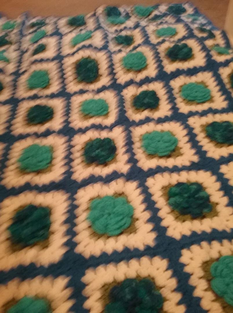 Handmade blanket made by Valerie Mauro for my birthday