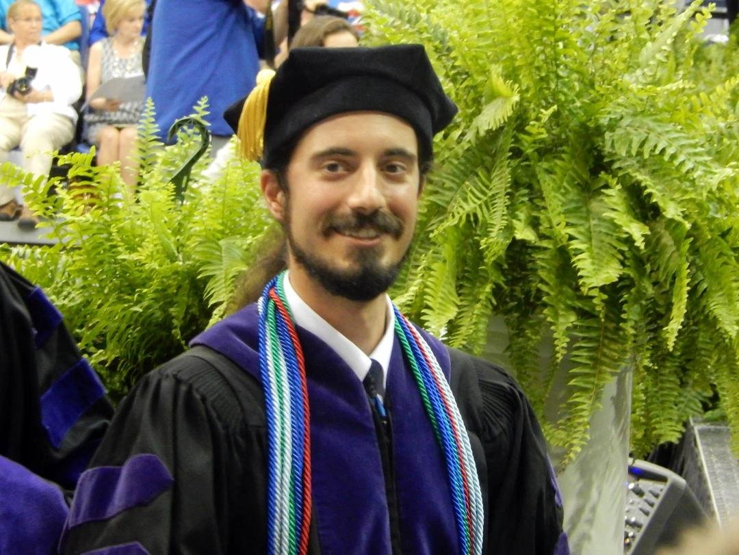 Congratulations to our son Robert J. Simpson, D.V.M., J.D., who graduated with a Juris Doctor (J.D.) degree, cum laude, Friday. We wish him Godspeed at studying for the bar examination. I guess we will have to call him Dr