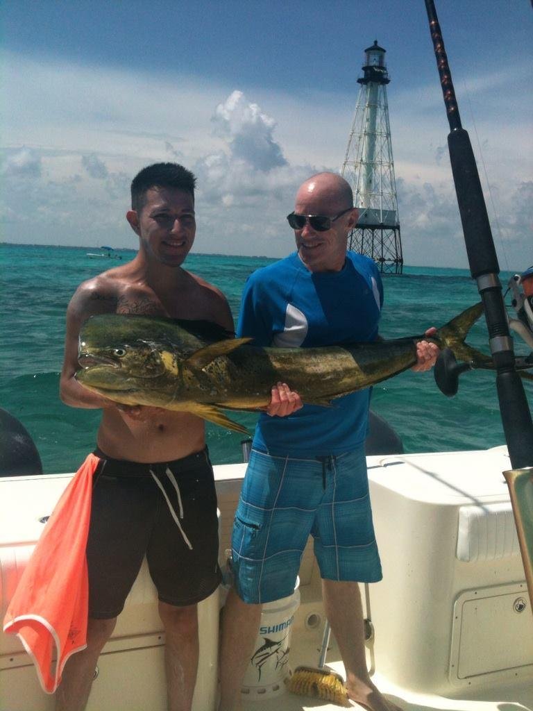 32 lb. dolphinfish our best catch of the day. Great birthday present for Scott.