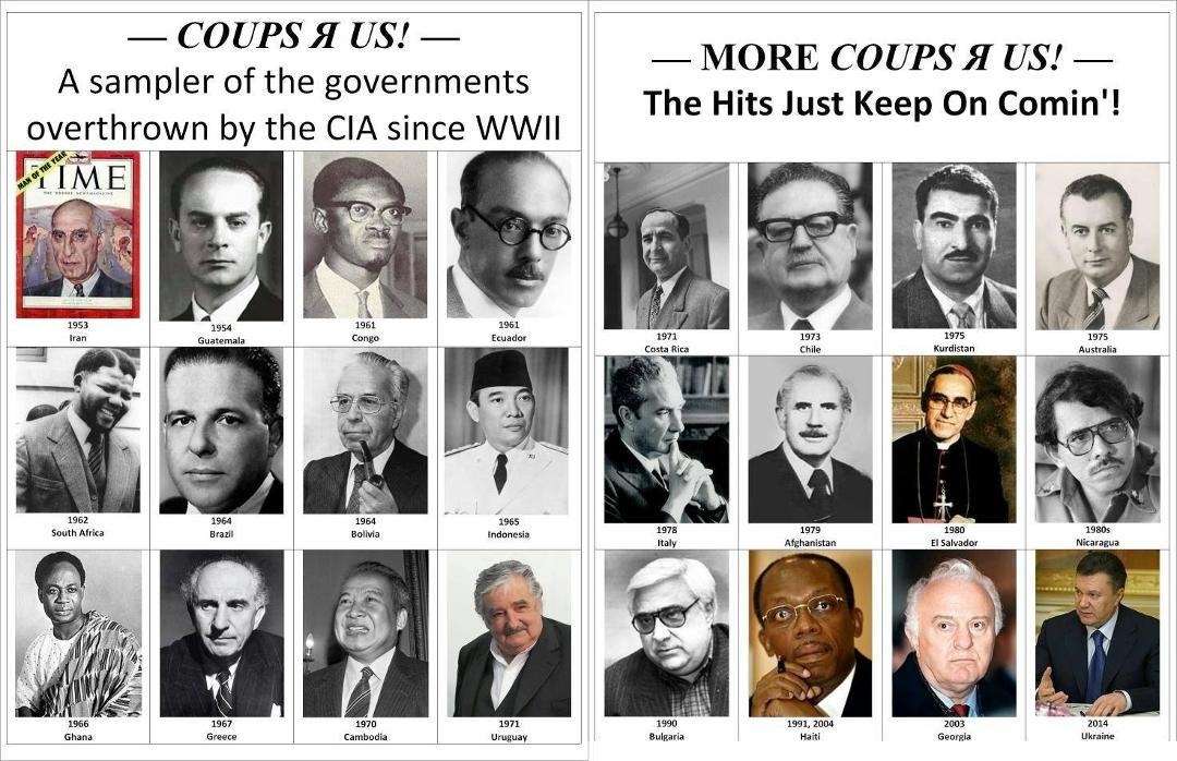 here's a few of the CIA's Greatest 'Hits' ... - JN