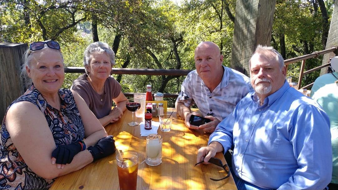 With Patty and James McMillan at Grist Mill, on the river. Thanks for stopping by!