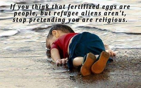 A speck of goo in the uterus is consider to be a child.  One which need to be protected and loved.  But once it emerges from the womb, the middle finger emerges and these "beloved" children are the scum of the earth, the fr