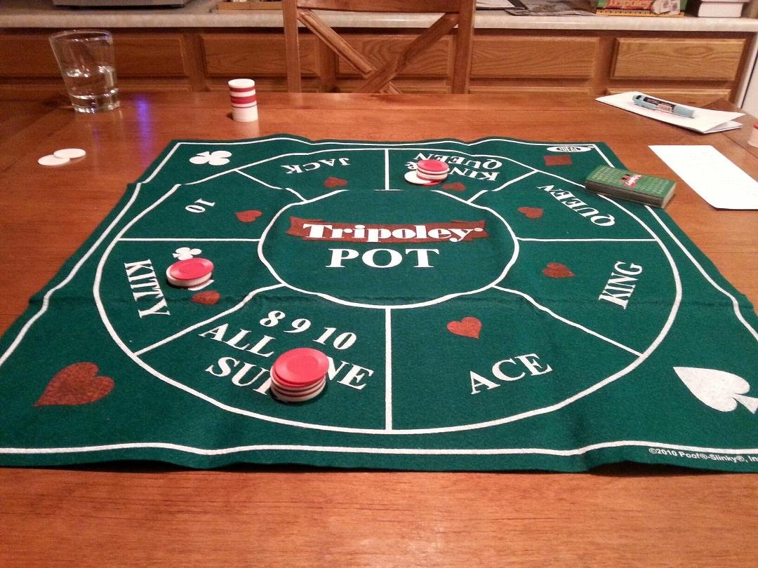 Family game night.....first Tripoley game is in the books!