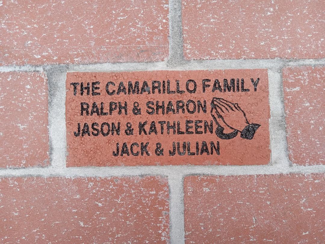 Our church has finally completed the installation of their supporter bricks.  I think ours is beautiful!  Yeah - St. Gregory the Great Church.