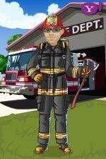 Avatar has Fire Station, Fire Fighter in Full Gear.