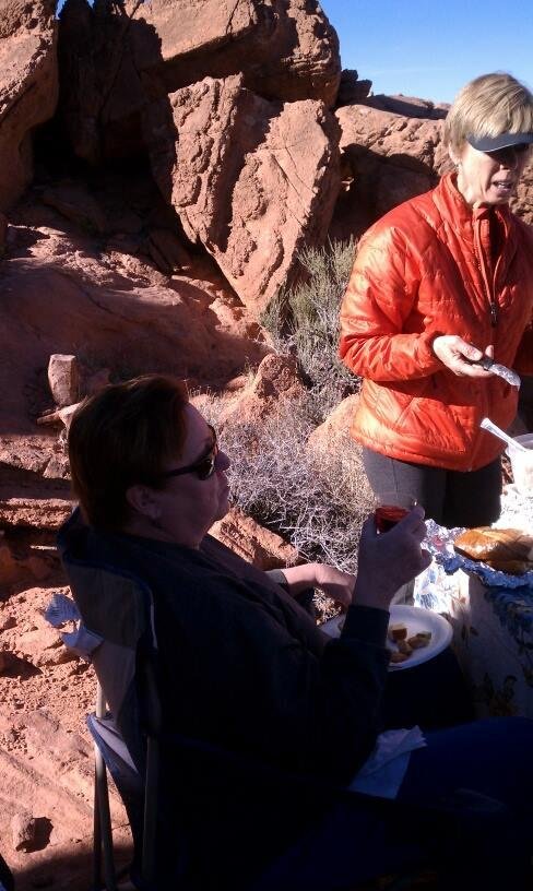 Bonnie Steffen, Denise Walker and I had a picnic to celebrate Margaret Herod's birthday... What a nice warm day for a hike. Happy birthday!