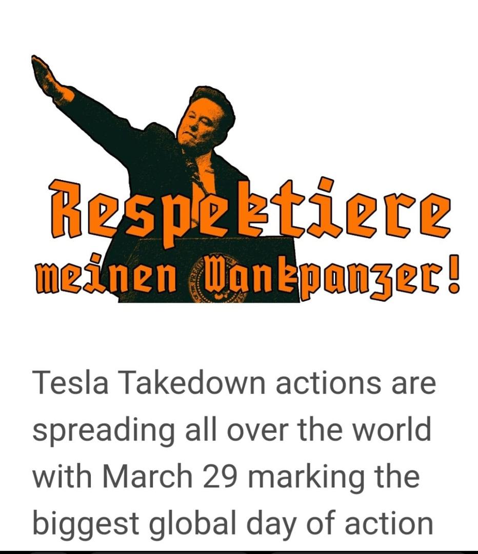 Protests are taking place all over North America against musk and his Wankpanzers!