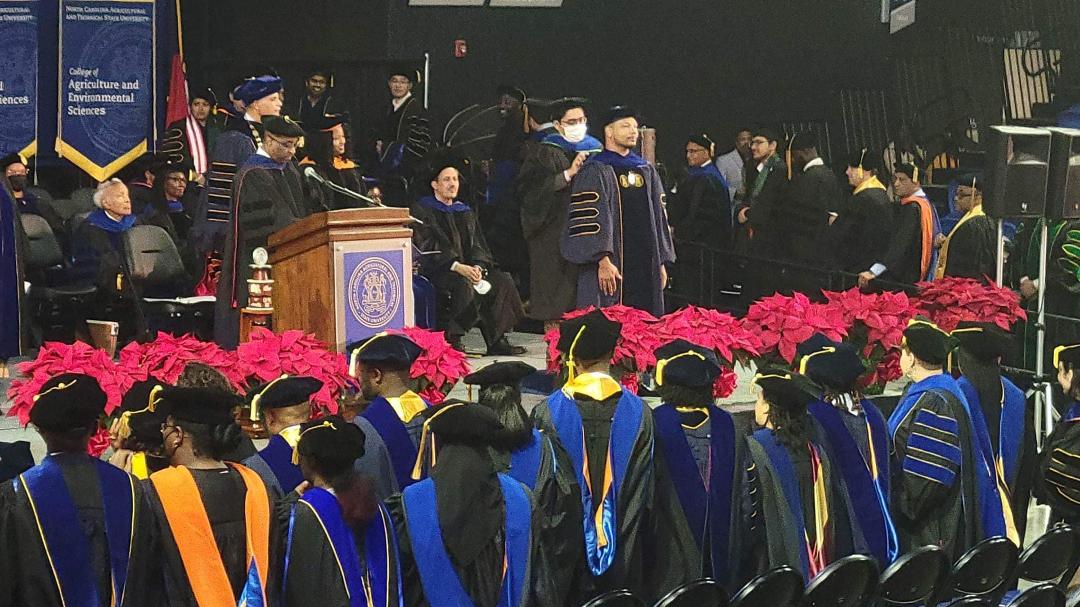 Thank God for traveling mercies as we attended the graduation ceremony for our son Christopher today at A&T State University in Greensboro, N. C. He received his Doctorate degree in Computer Science.