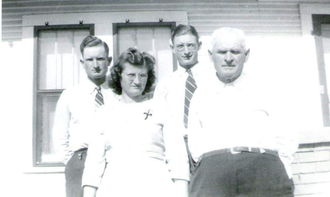 The Wrights (Dad's side) - H.A. Jr., Lois (Nanna), Paul, Henry Alexander Sr. - Christmas 1946