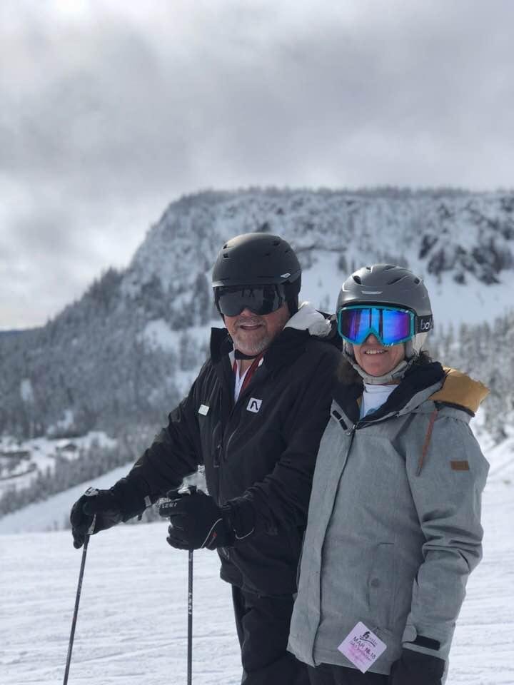 A rare day free skiing!!