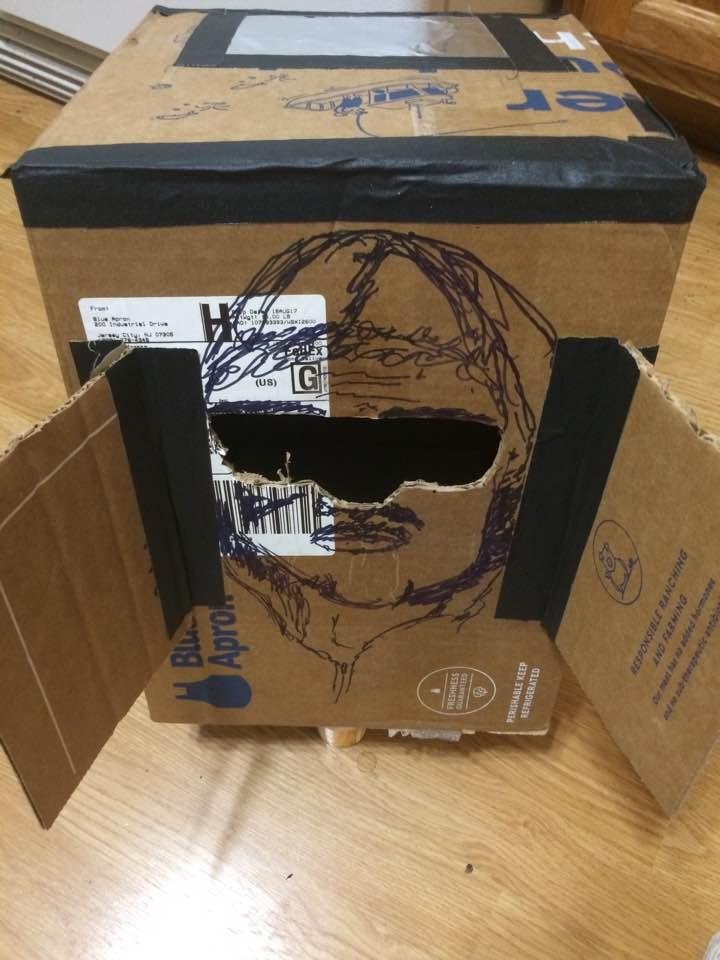 I'm no artist, but at least I have my viewing box all ready for the eclipse on Monday!