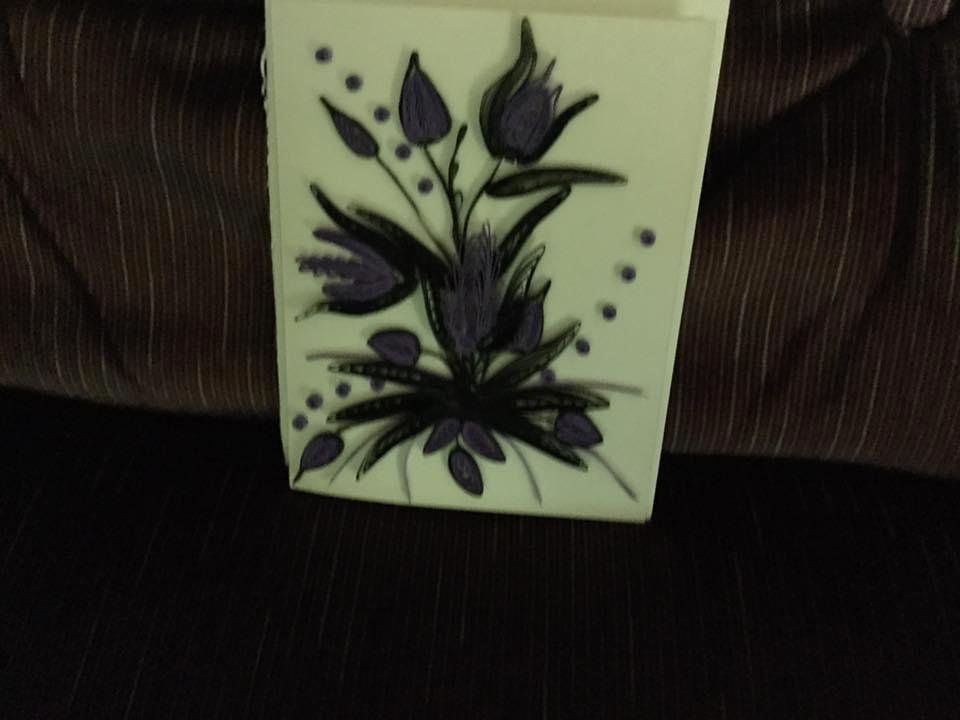 Our beautiful Anniversary card from the Quilling Queen herself, Chris and Bill. ❤️ awesome as usual.