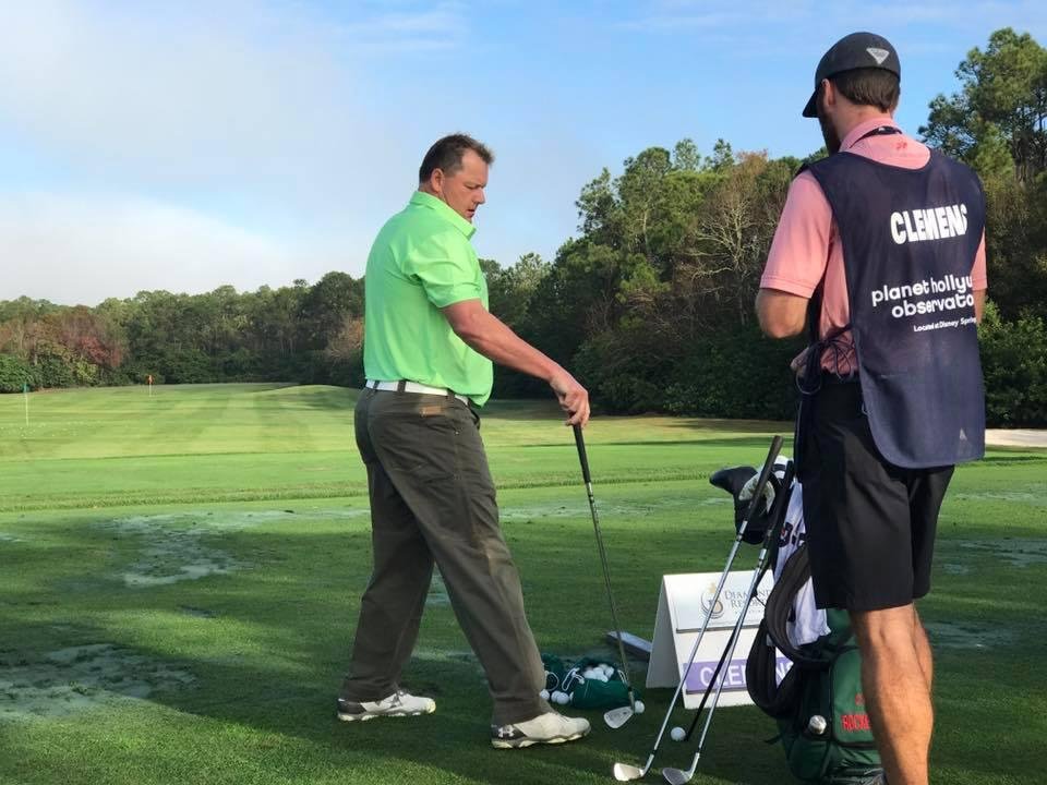 I was a walking scorer at the Diamond Resort Invitational this past weekend. I had some awesome draws and the opportunity to spend 41/2 hours on the golf course. Some of the celebrities I walked with was Roger Clemens- 7-ti