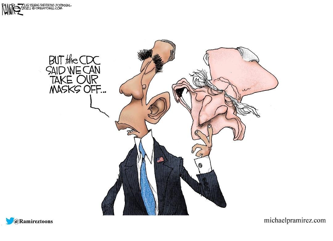 Without the mask mandate he can't hide his true face...