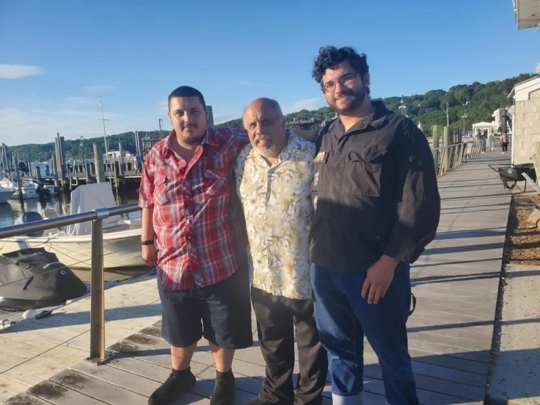 Father's Day in Port Jefferson with my 2 son proud of both of rhem