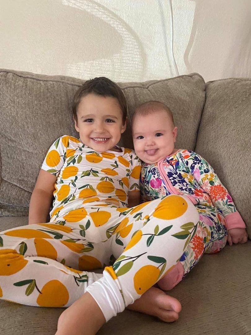 Leo and Charlotte, brother and sister look like they are plotting something. Love these Great-grandkids.