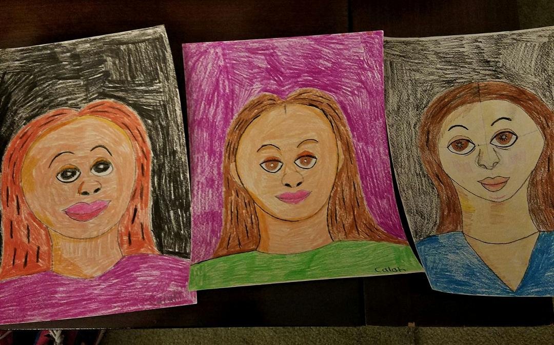Calah's lastest portraits. The one one the left is the newest one.