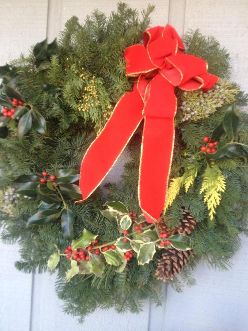 My Christmas wreath from Oregon.