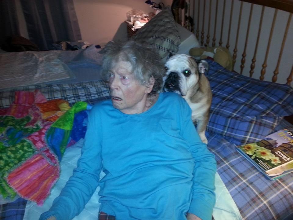 She stays close to momma