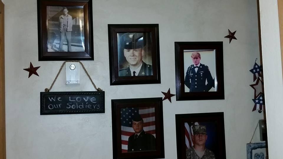 My soldier boys, three are Veterans of foreign wars, one was in JrRotc,and we have one currently serving in the US Army in Hawaii. Feeling proud of our family's military heritage. We honor all veterans who have served and d