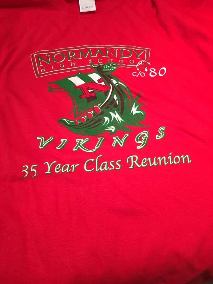 Class of 80 reunion t-shirt for homecoming weekend they are five left 2 xlarge , 2 large and 1 medium is what I have where it to the game and bonfire to rep your class