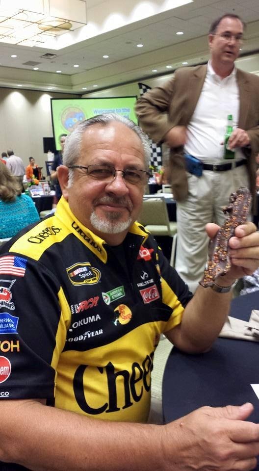 Was at the Race for Riley benefit  auction, had dinner and one of the deserts, Chocolate covered bacon with red pepper flakes. Wasn't bad.