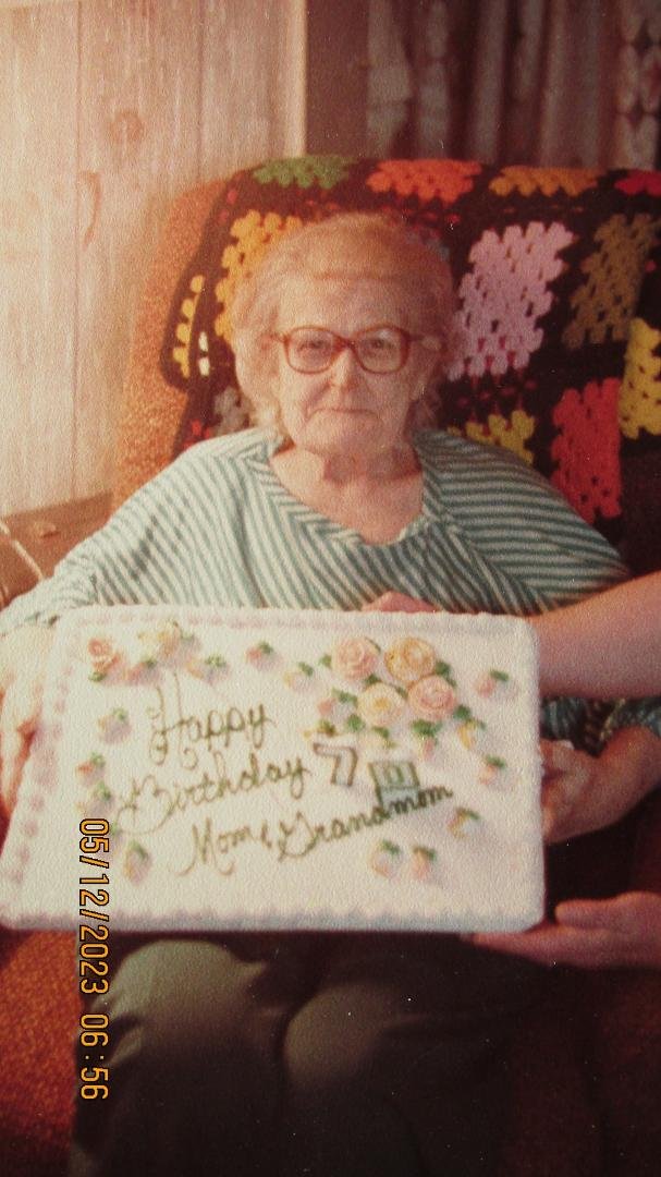 My mother on her last birthday