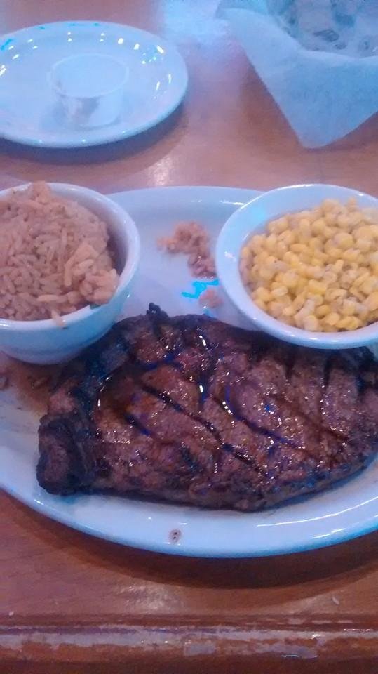Dinner, at Texas roadhouse In San Antonio Texas lol