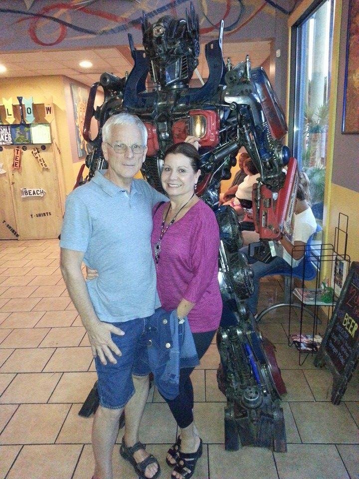 Celebrating our anniversary in Pensacola, FL.