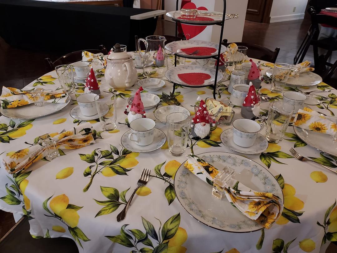 This is the table I did for our annual PEO tea
