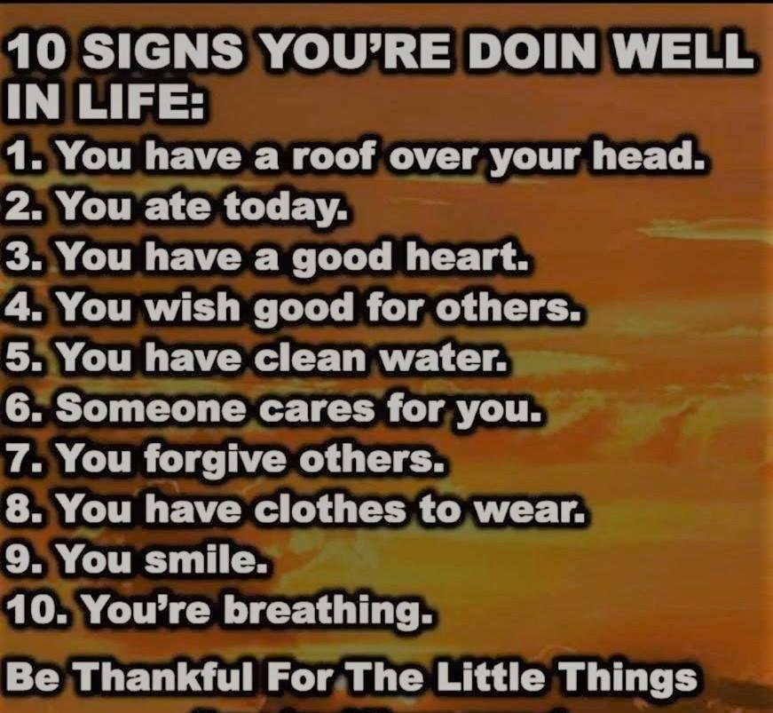 If you have all 10 of these, you are better off than over 90% of the global population.