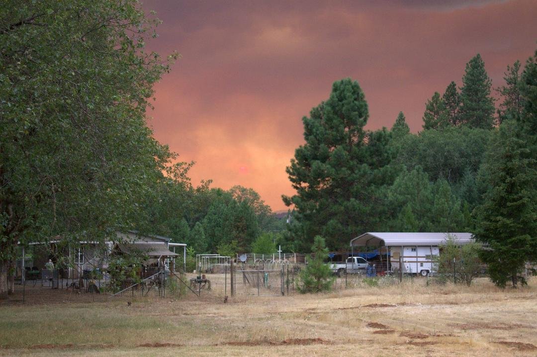 Looking West from our backyard