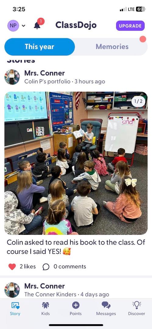 GPA's bragging rights...Grandson Collin took a book to his kindergarten class and ask teacher if he could read it to the class. He's been reading at above grade level for quite awhile. He is also extremely qifted in math,