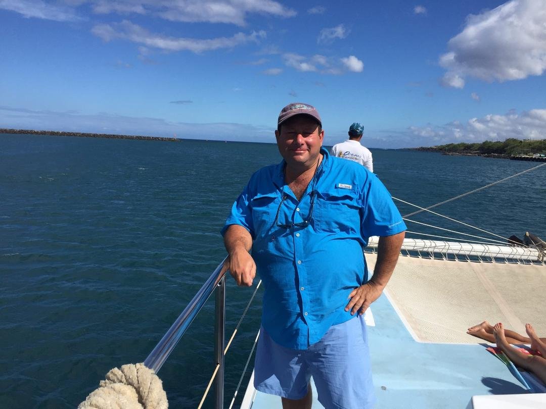 Spending my birthday off the coast of Kona, Hawaii snorkeling and sailing in the beautiful warm water on the catamaran Alala.